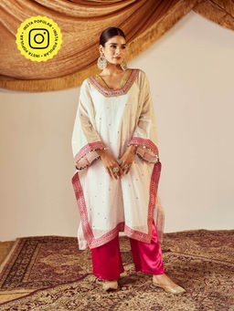 Roze - Mumtaaz Ivory Kaftan (Set of 2)