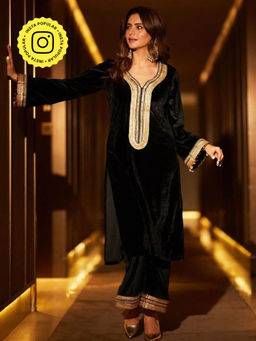 Roze - Nargis Black Kurta (Set of 2)