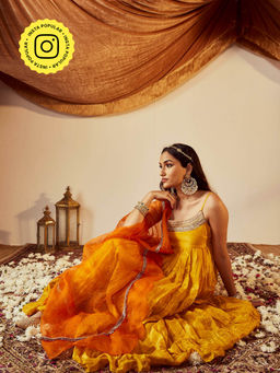 Roze - Tara Yellow Anarkali (Set of 3)