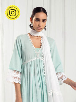 Roze - Aura White Dupatta