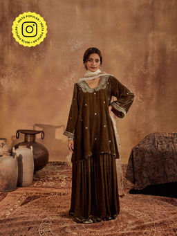 Roze - Razia Green Kurta & Sharara (Set of 2)