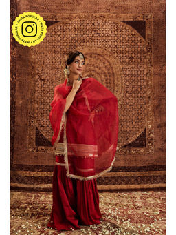 Roze - Sultana Embellished Red Dupatta