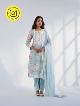 Roze - Nyla Blue Dupatta