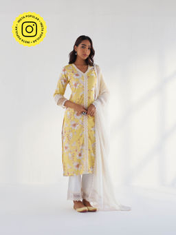 Roze - Amina Kurta with Pant & Dupatta (Set of 3)