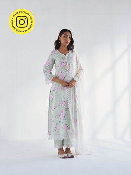 Roze - Huma Kurta with Pant & Dupatta (Set of 3)
