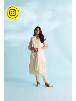 Roze - Zaira Off White Dupatta