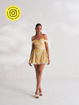 Roze - Yellow Serena Floral Print Dress