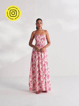 Roze - Pink Mariana Floral Print Dress