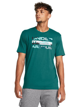 Under Armour - Green Men'S Stacked Logo Fill T-Shirt