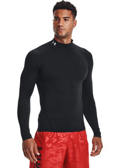 Under Armour - Black Men's Heatgear Mock Full Sleeve T-Shirt