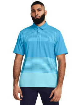 Under Armour - Blue Men'S Playoff 3.0 Striped Polo T-Shirt