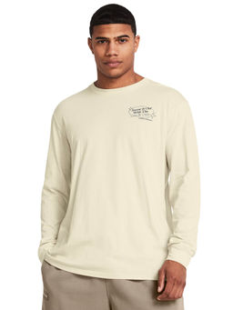 Under Armour - Beige Men'S Fitness Hour Full Sleeve T-Shirt