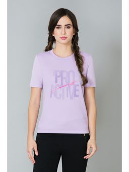 Van Heusen Woman Lingerie and Athleisure - Van Heusen Women Active Anti Odour & Round Neck T-Shirt - Purple Gumdrop