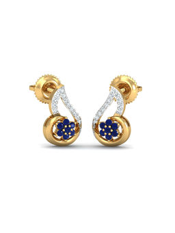 KuberBox - Azule Stud Earring 18K Gold