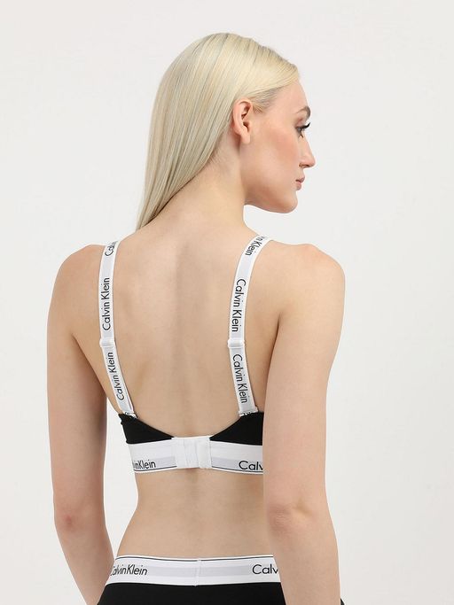 Buy Calvin Klein Underwear Black Solid Comfortable Bralette Bra (L