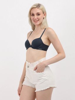 Calvin Klein - Blue Solid Comfortable Bralette Bra