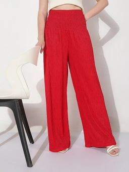 SHOWOFF - Women Red Loose Fit Pant