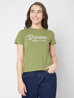 VERO MODA - Women Printed Green T-shirt
