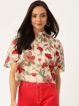 Twenty Dresses by Nykaa Fashion - Stunning In Sheer Off White Floral Top