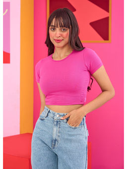 The Clothing Factory - Emily In Paris Pink Baby Crop Top