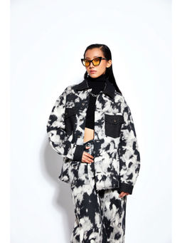 The Clothing Factory - Tie Dye Unisex Denim Jacket- Black