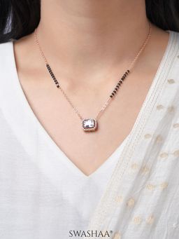 SWASHAA - Anisa White Plated Mangalsutra