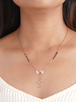 SWASHAA - Shreya White Plated Mangalsutra