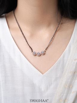 SWASHAA - Pihu White Plated Mangalsutra