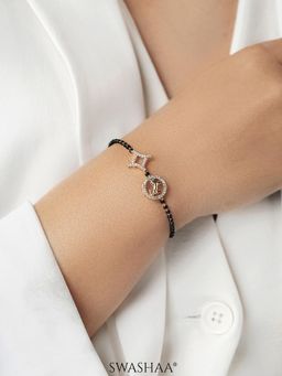 SWASHAA - Charvi 18K Gold Plated Mangalsutra Bracelet - White