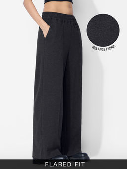 The Souled Store - Originals Black Melange Women Straight Pant