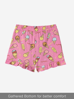 The Souled Store - Official Garfield Chillin' Girls Shorts -Pink