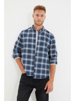 Trendyol - Man Blue Casual Shirt
