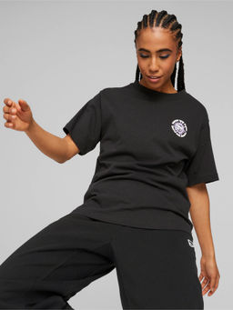 Puma - Downtown Relaxed Graphic Womens Black T-Shirt