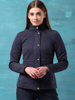 Lakshita - Navy Blue Regular Plain Jacket