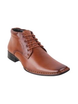 Mochi - Mens Tan Boots Mochi Mens Tan Formal Shoes