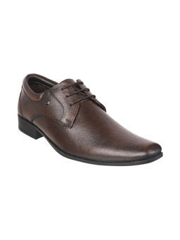 Mochi - Mens Brown Formal Lace-Ups ShoesMochi Solid Brown Lace-up Shoes