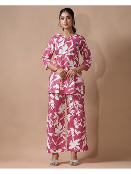 Gahan - Womens Pink Floral Printed Co-Ord Set
