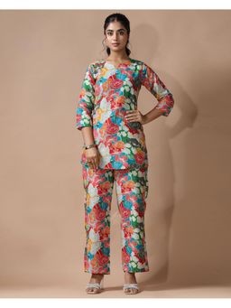 Gahan - Womens Multi-Color Floral Printed Co-Ord Set