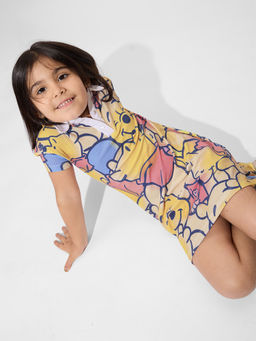 The Souled Store - Official Winnie The Pooh Faces Girls Cotton Dress