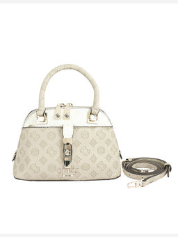 Guess - Beige Peony Classic Satchel