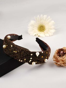 Laida - Brown Embellished Hairband