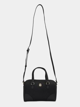 Tommy Hilfiger - Women Black Polyester Sling Bag with Detachable Strap