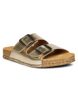 El Naturalista - Gold Flatform Pair Of Sandals