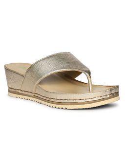 El Naturalista - Gold Wedge Pair Of Sandals