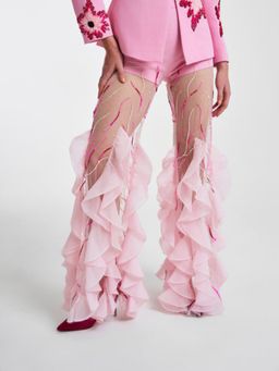 Prot Official - Pink Floral Embroidery Trouser