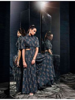 Qunic - Blue Printed Co-Ord Set