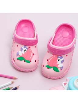 Yellow Bee - Charming Unicorn Clogs for Girls- Pink