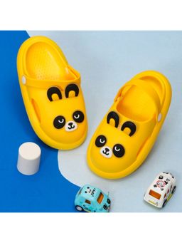 Yellow Bee - Cheerful Panda Pals Clogs for Boys- Yellow