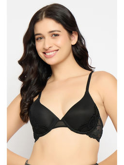 Clovia - Padded Underwired Push-Up Bridal Bra In Black