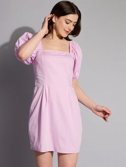 Freehand - Women Lavender Solid Shift Dress